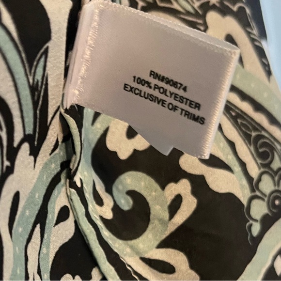 Boston Proper Zebra Paisley Kimono Fringe Cardigan With Clasp Women’s Size 14 - Picture 4 of 8